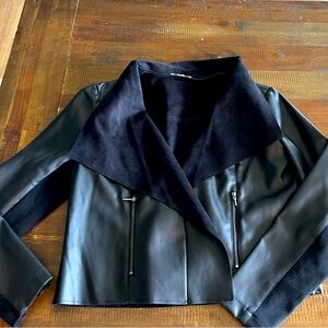 Bar III vegan leather and suede jacket
